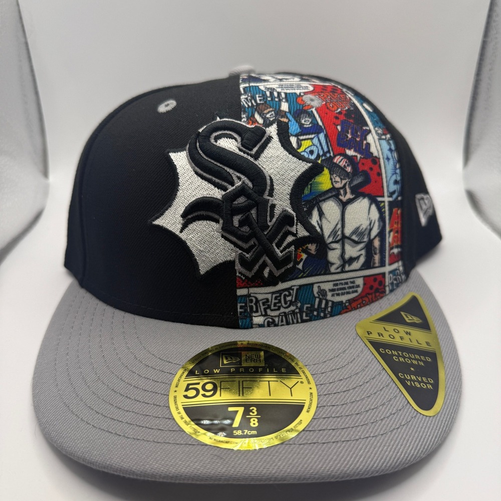 New Era Chicago White Sox 59FIFTY Low Profile Comic Hat 7 3/8 MLB Fitted Cap